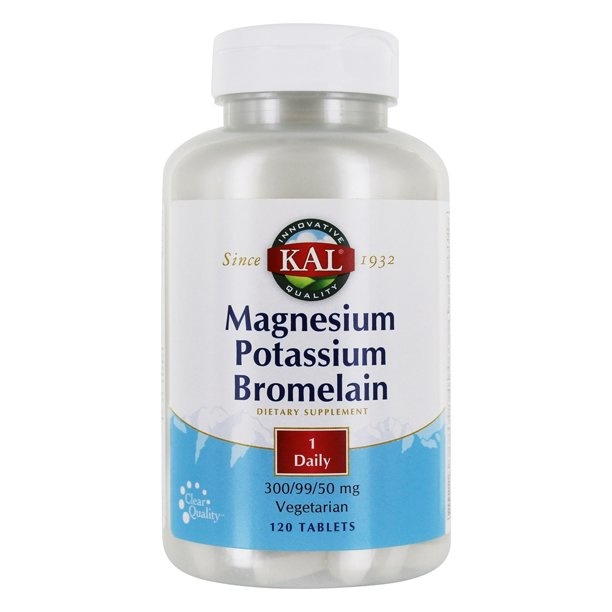 KAL Magnesium Potassium Bromelain - 120 Tablets