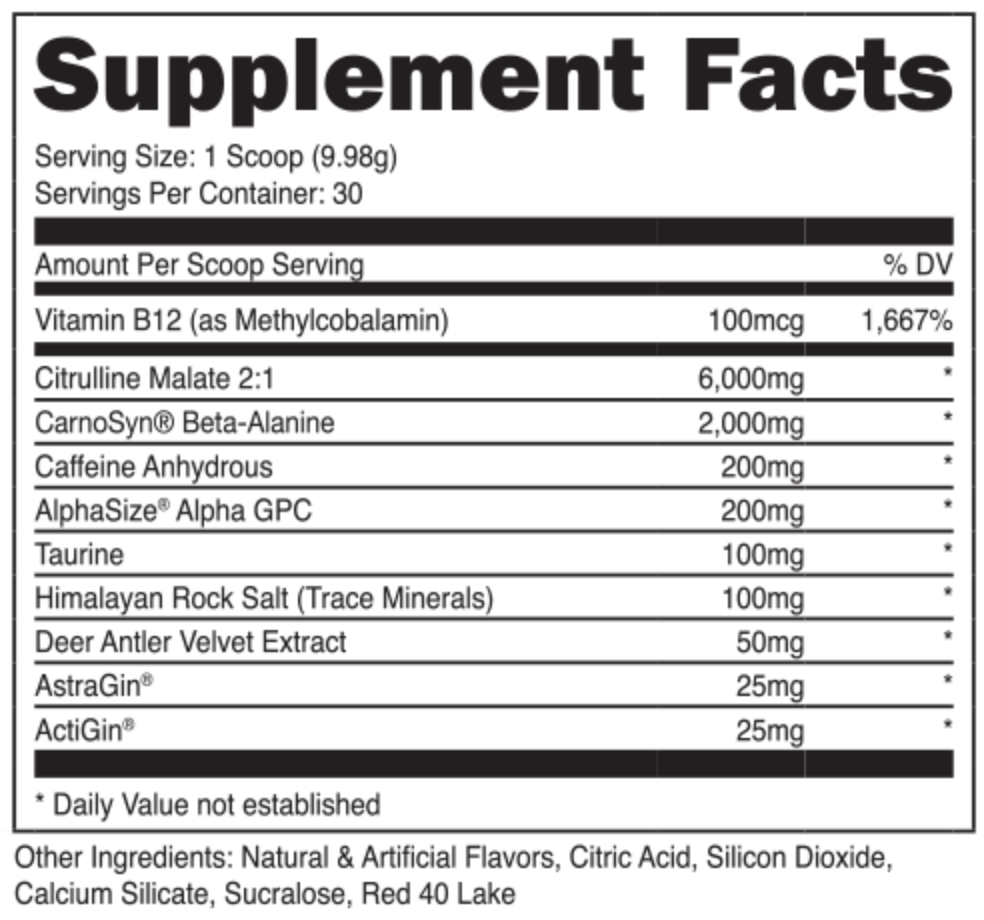 Das Labs Bucked Up Pre-Workout - Blood Raz