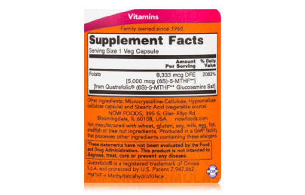 Methyl Folate 5,000 mcg - 50caps