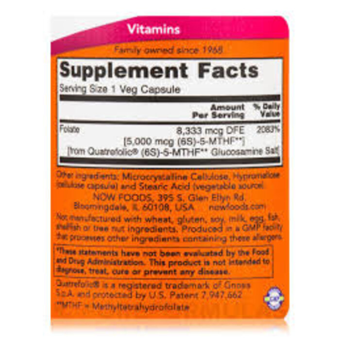 NOW FOODS Methyl Folate 5,000 mcg - 50caps
