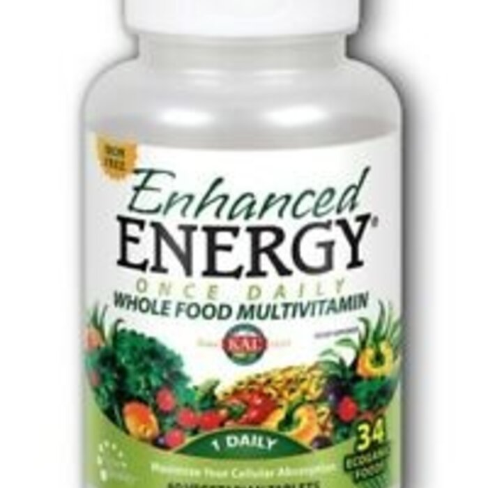 KAL Enhanced Energy Once Daily Iron Free - 60 Tablets