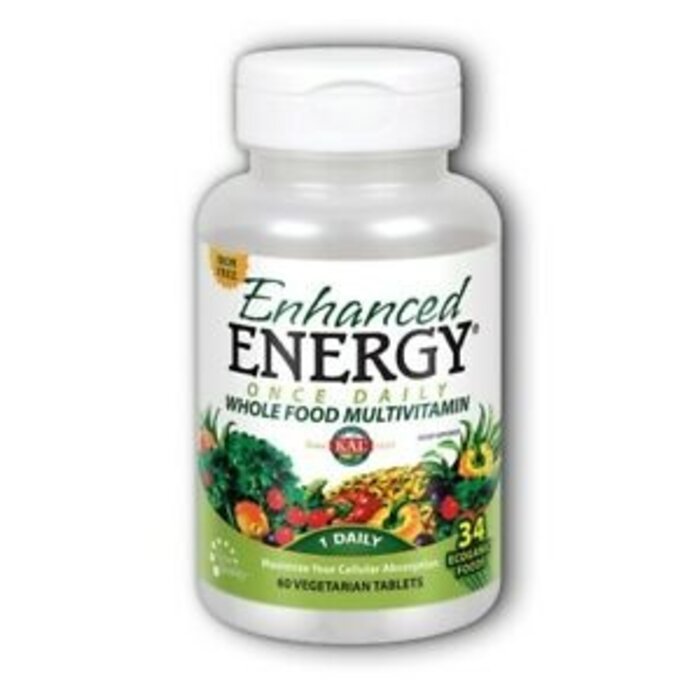 KAL Enhanced Energy Once Daily Iron Free - 60 Tablets
