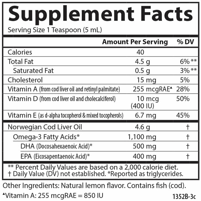 Carlson Carlson Fish Oil - Lemon, 500 mL