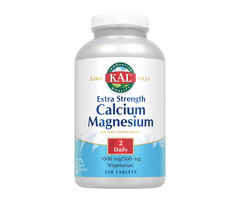 KAL Extra Strength Calcium Magnesium - 250 Tablets