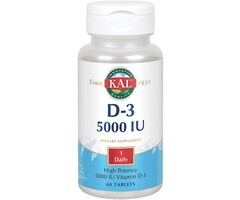 KAL Ultra D-3 5000 IU  - 60 Tablets