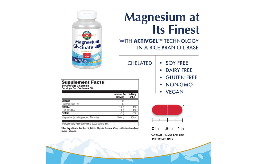 Magnesium Glycinate 400 - 120 Softgels