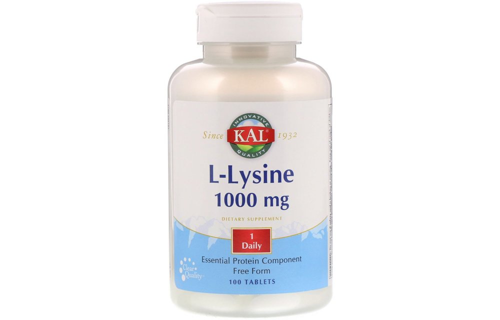 Kal L-Lysine 1000mg - 100 Tablets