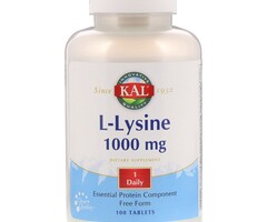 KAL Kal L-Lysine 1000mg - 100 Tablets