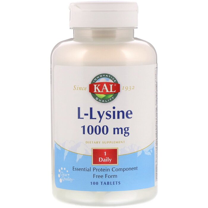 KAL Kal L-Lysine 1000mg - 100 Tablets