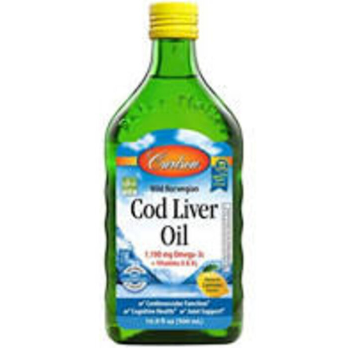 Carlson Cod Liver Oil 16.8 oz. Lemon