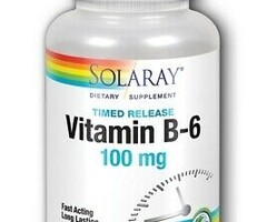 Solaray Timed Release Vitamin B-6 100mg - 120 Capsules