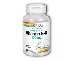 Solaray Timed Release Vitamin B-6 100mg - 120 Capsules