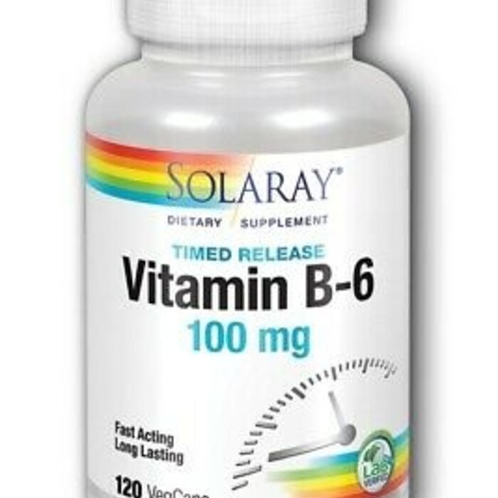Solaray Timed Release Vitamin B-6 100mg - 120 Capsules
