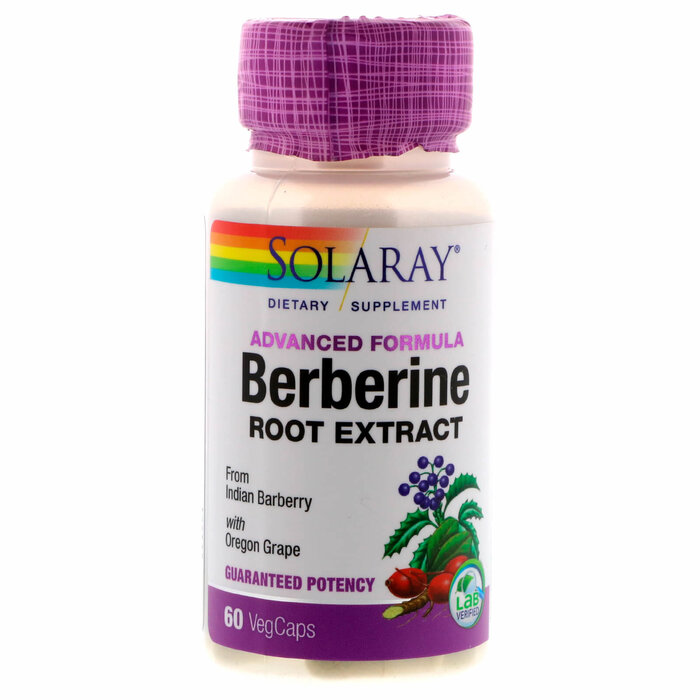 Solaray Advanced Formula Berberine Root Extract - 60 Vegetarian Capsules