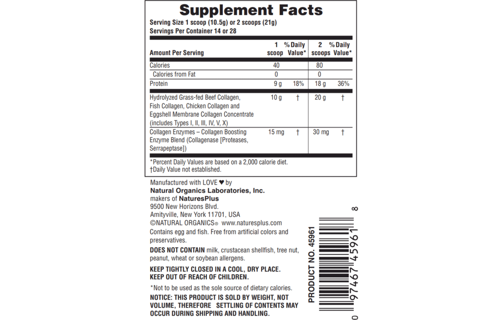 Collagen Peptides .65 lb - Unflavored