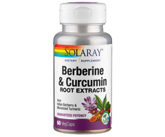 Solaray Berberine & Curcumin - 60 Vegetarian Capsules