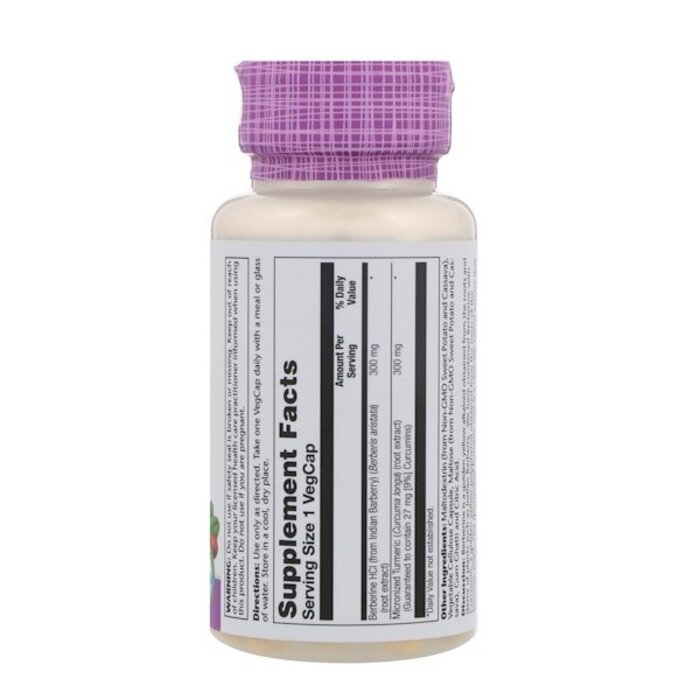 Solaray Berberine & Curcumin - 60 Vegetarian Capsules