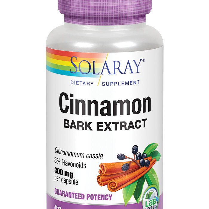 Solaray Cinnamon Bark Extract - 60 Vegetarian Capsules