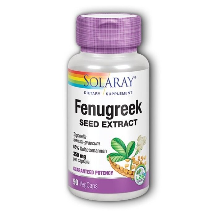 Solaray Fenugreek Extract 350mg - 90 Vegetarian Capsules