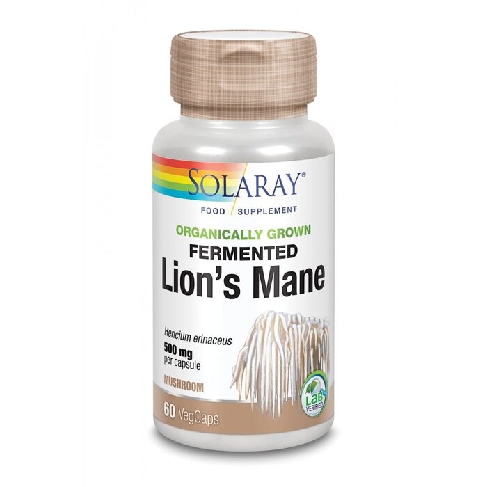 Solaray Fermented Lion's Mane - 60 Vegetarain Capsules