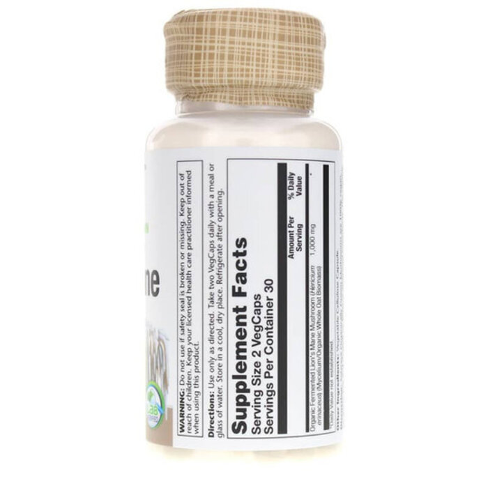 Solaray Fermented Lion's Mane - 60 Vegetarain Capsules