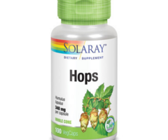 Solaray Hops 340mg  - 100 Vegetarian Capsules