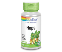 Solaray Hops 340mg  - 100 Vegetarian Capsules