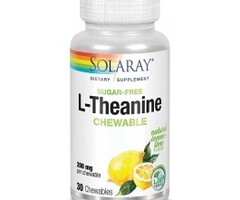 Solaray L-Theanine 200mg - Lemon - 30 Chewables