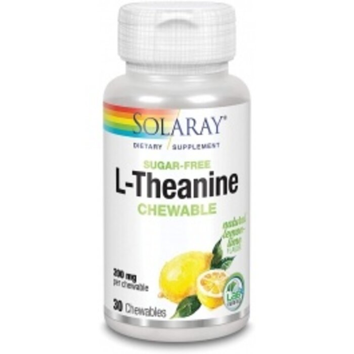 Solaray L-Theanine 200mg - Lemon - 30 Chewables