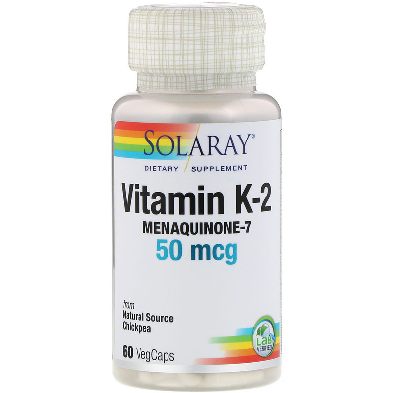Solaray K-2 MK7 50mcg - 60 Vegetarain Capsules