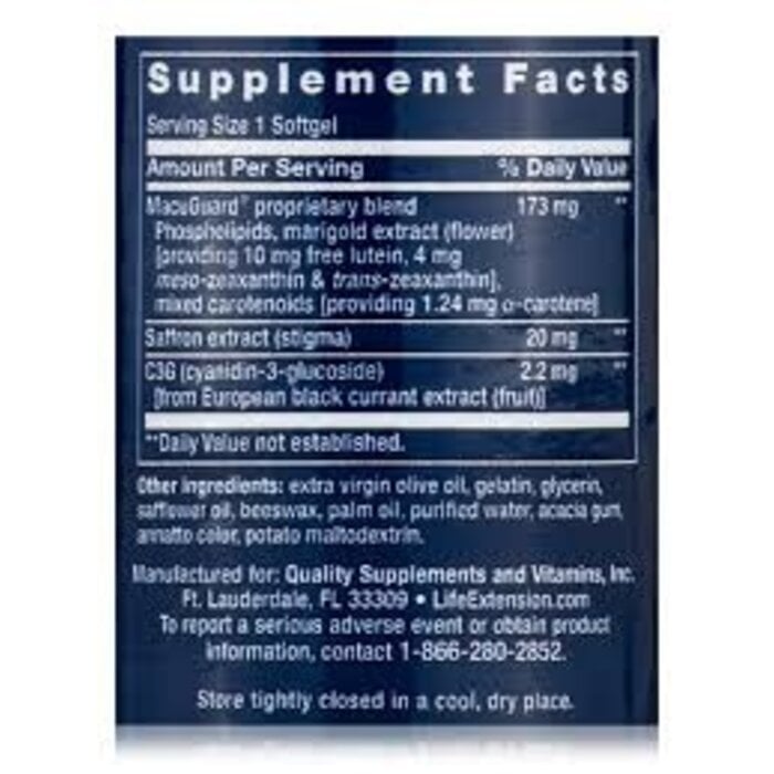 Life Extension MacuGuard 60 gels