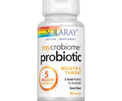 Solaray Mouth & Throat Probiotic 5 Billion - 30 Lozenges