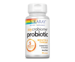 Solaray Mouth & Throat Probiotic 5 Billion - 30 Lozenges