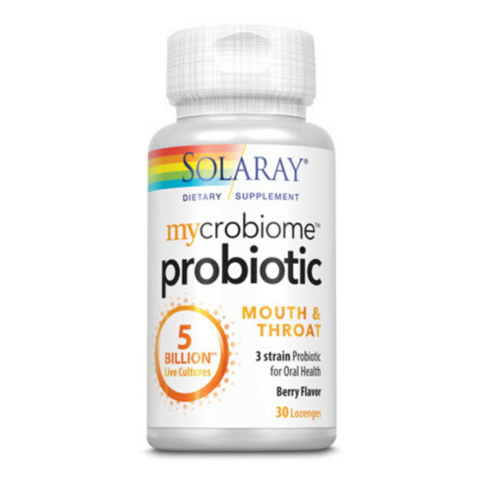 Solaray Mouth & Throat Probiotic 5 Billion - 30 Lozenges