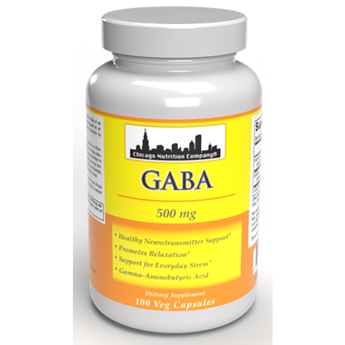 Chicago Nutrition Company GABA 500mg 100 Veg Capsules