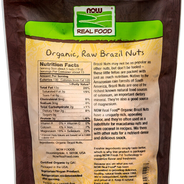 NOW FOODS NOW Foods Organic Brazil Nuts 10oz.