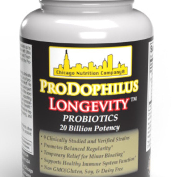 Chicago Nutrition Company Prodophilus Longevity - 20 Billion - 60 Veg Caps