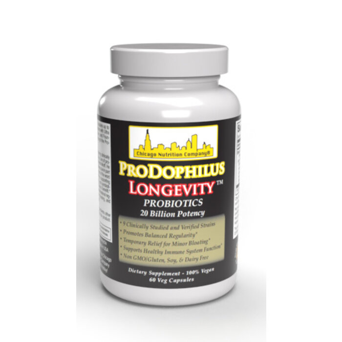 Chicago Nutrition Company Prodophilus Longevity - 20 Billion - 60 Veg Caps