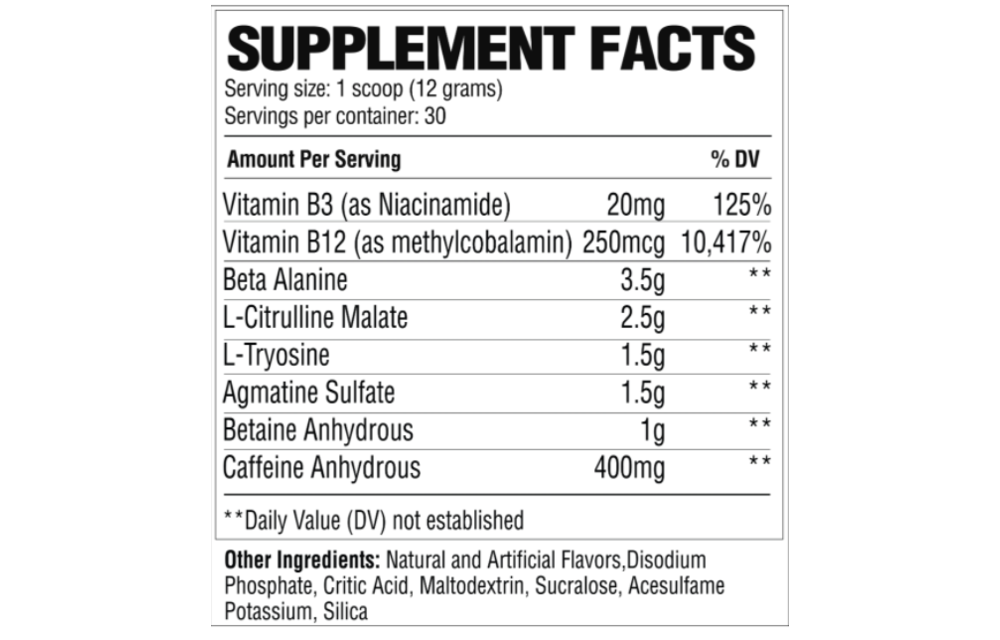 Raw Nutrition - Extreme Pre - Lemon Lime