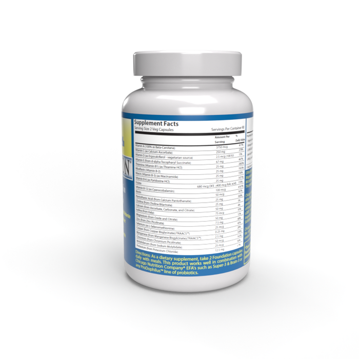 Chicago Nutrition Company Foundation Multi-Vitamin & Minerals 180 Veg Capsules