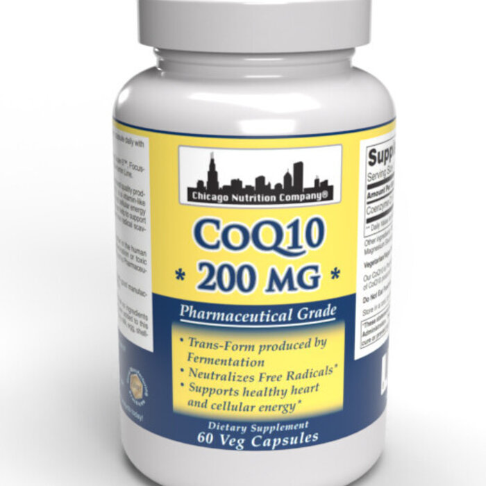 Chicago Nutrition Company CoQ10 - 200mg - 60 Vegetarian Capsules