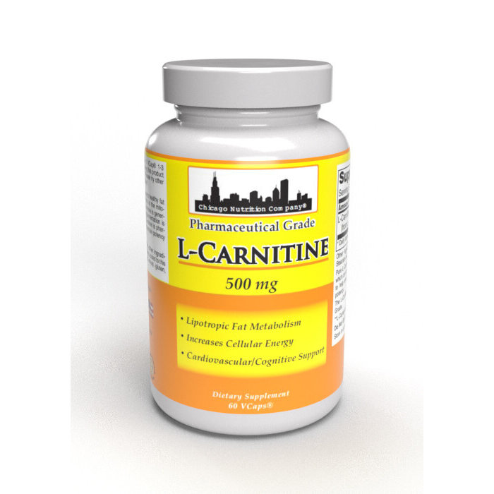 Chicago Nutrition Company L-Carnitine 500mg 60 Vegetarian Capsules
