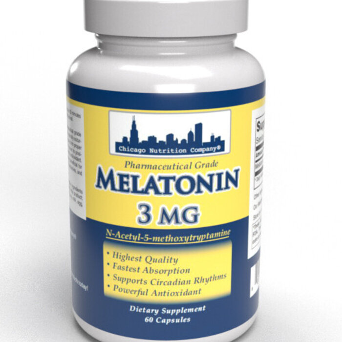 Chicago Nutrition Company Melatonin - 3mg - 60 Vegetarian Capsules