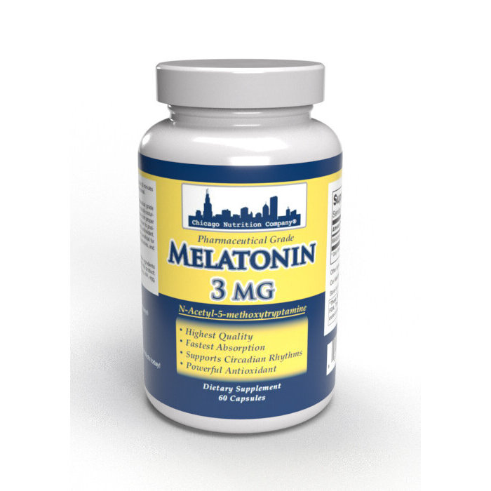 Chicago Nutrition Company Melatonin - 3mg - 60 Vegetarian Capsules