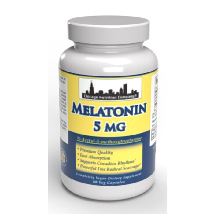 Chicago Nutrition Company Melatonin - 5mg - 60 Vegetarian Capsules