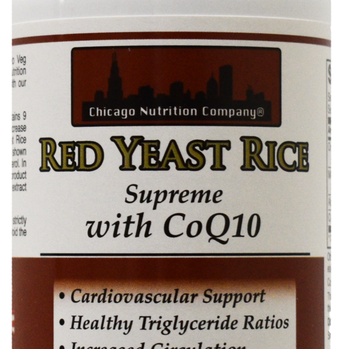 Chicago Nutrition Company Red Yeast Rice Supreme - with CoQ10 - 60 Vegetarian Capsules