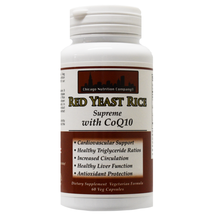 Chicago Nutrition Company Red Yeast Rice Supreme - with CoQ10 - 60 Vegetarian Capsules