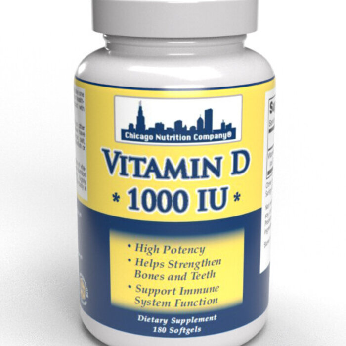 Chicago Nutrition Company Vitamin D - 1,000 IU - 180 SoftGels