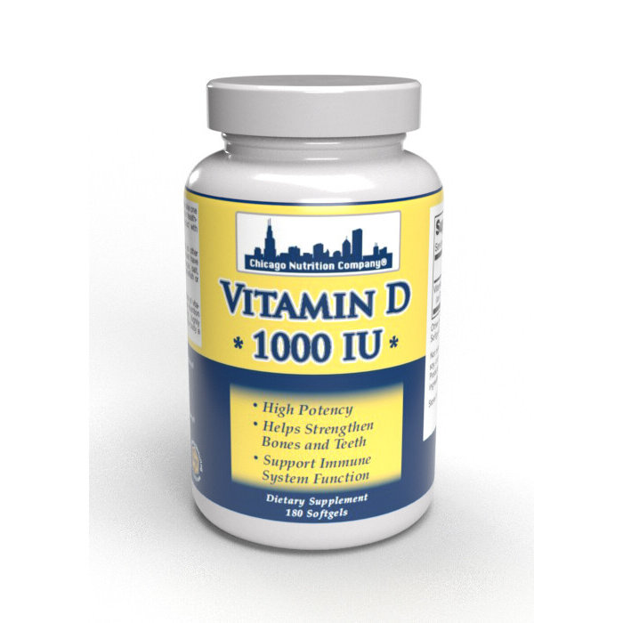 Chicago Nutrition Company Vitamin D - 1,000 IU - 180 SoftGels