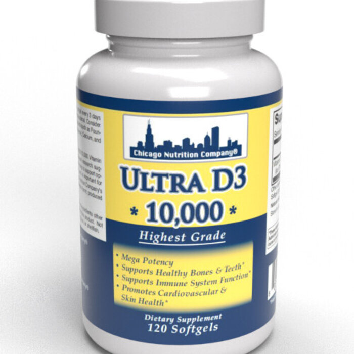 Chicago Nutrition Company Ultra Vitamin D3 - 10,000 IU - 120 SoftGels